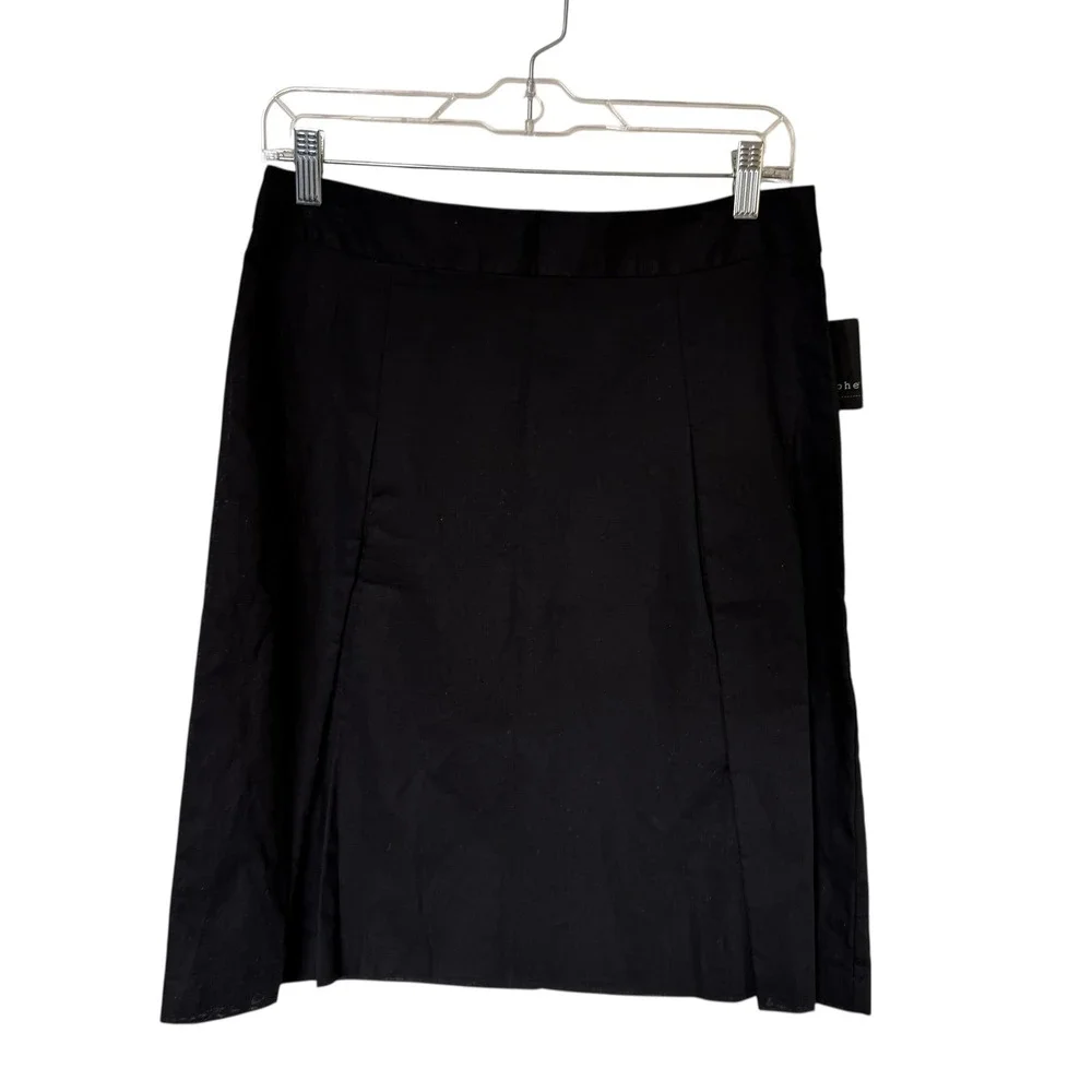 apostrophe black linen blend knee length skirt‎ size 4